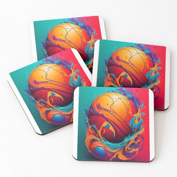 Item preview, Vibrant and Artistic Basketball Design | Colorful Sports Inspiration 4 designed and sold by CyberCollective.