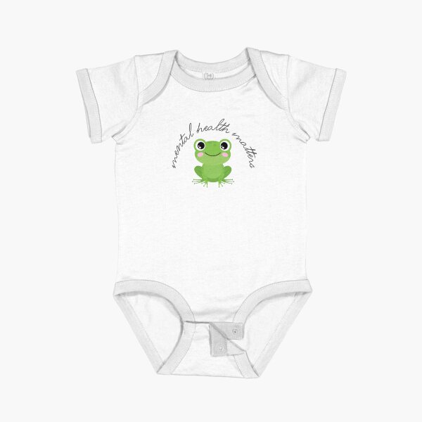 mental health frog Short Sleeve Baby One-Piece