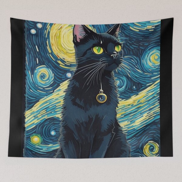 Item preview, Van gogh Style Cat  designed and sold by Vangoholic.