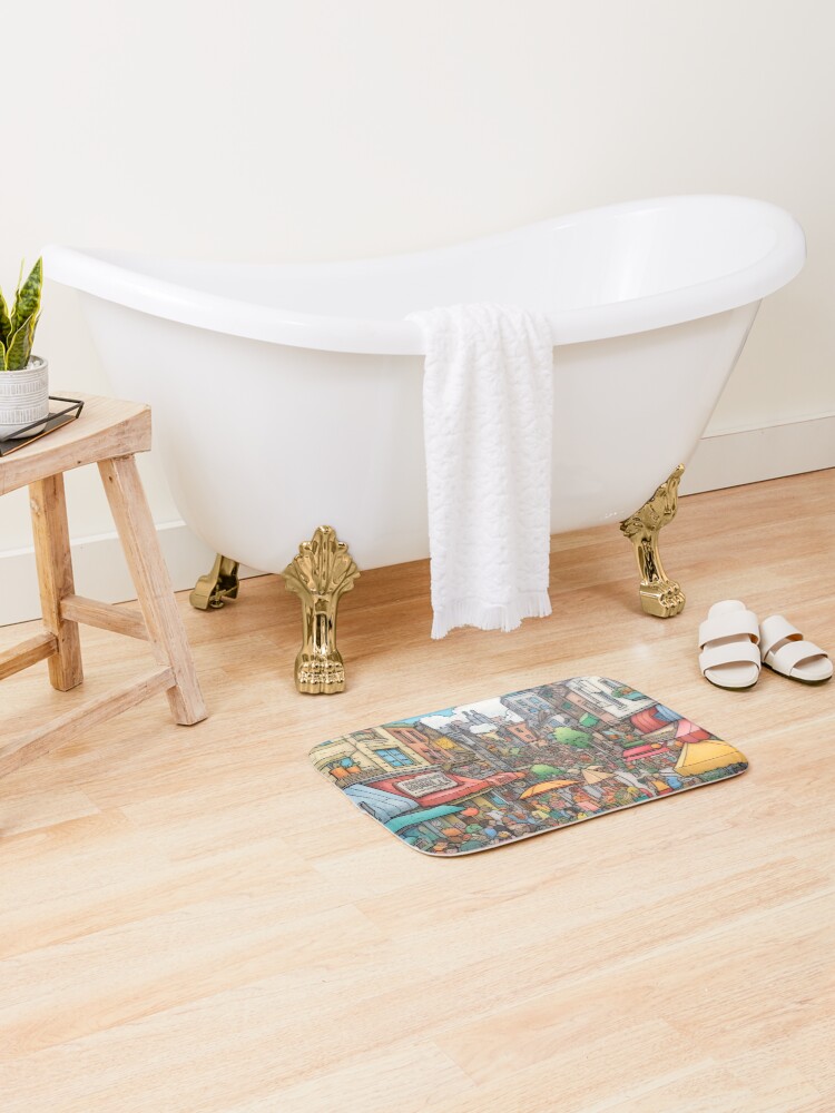 Thumbnail 2 of 6, Bath Mat, Bazaar designed and sold by abmkf.