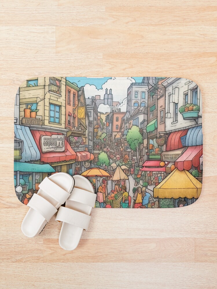 Thumbnail 1 of 6, Bath Mat, Bazaar designed and sold by abmkf.