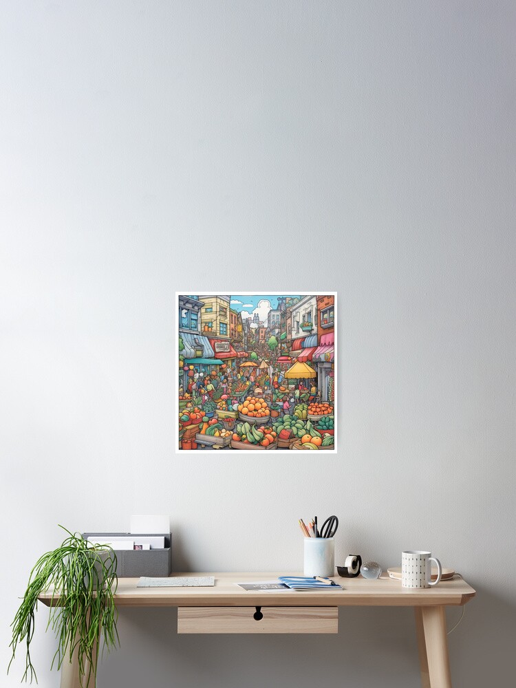 Thumbnail 2 of 3, Poster, Bazaar designed and sold by abmkf.