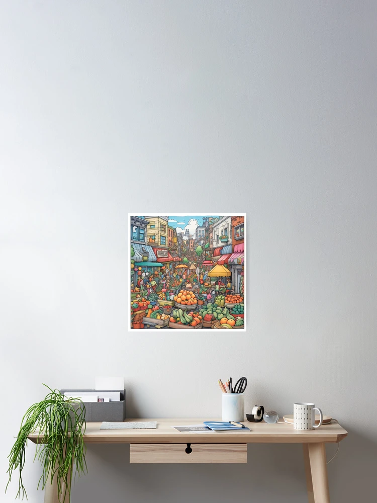 Thumbnail 2 of 3, Poster, Bazaar designed and sold by abmkf.