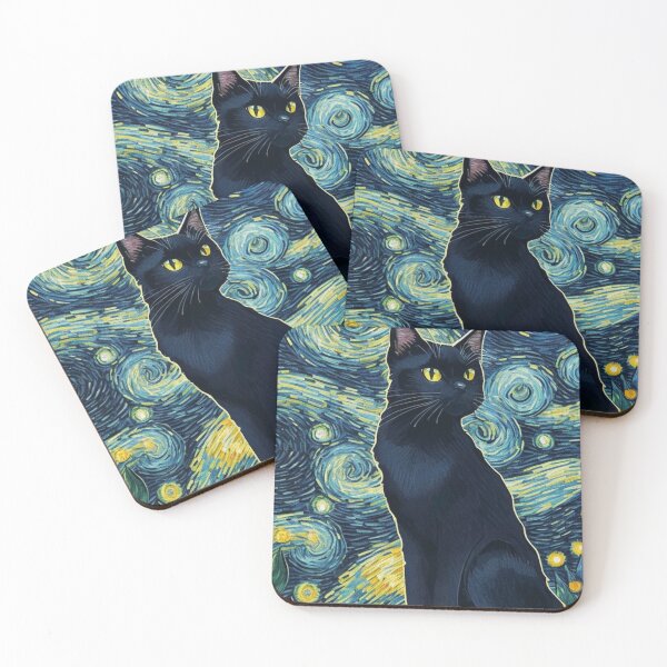 Artikelvorschau, Van-Gogh-Stil-Katze entworfen und verkauft von Vangoholic.