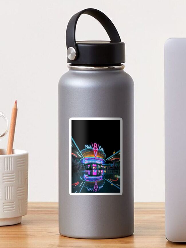 Cars Land Neon Lights Stainless Steel Water Bottle