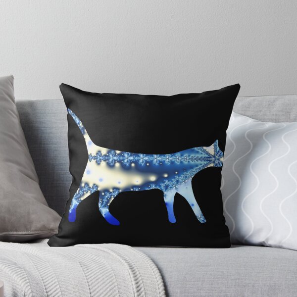Item preview, Blue & White Fractal Cat Art designed and sold by ChaosEmporium.