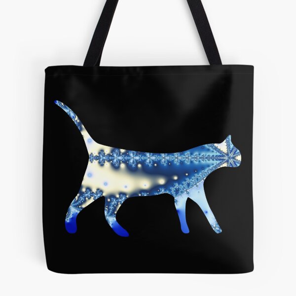 Item preview, Blue & White Fractal Cat Art designed and sold by ChaosEmporium.