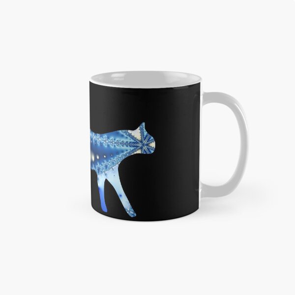 Item preview, Blue & White Fractal Cat Art designed and sold by ChaosEmporium.