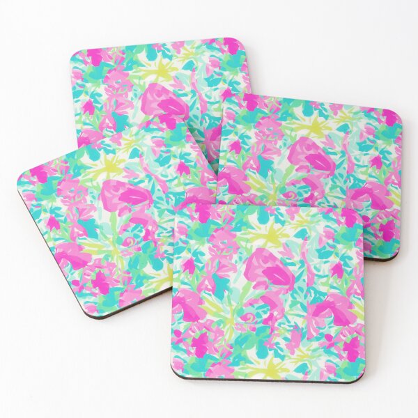 Item preview, Preppy Tropical Flower Paradise Doodles Pattern designed and sold by kaliburrito.