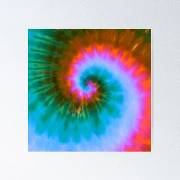 Item preview, tie dye print swirl aqua pink orange  designed and sold by MadmyrtleDesign.