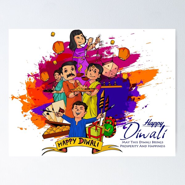 Item preview, Happy Diwali with family, Diwali Family, family designed and sold by TirrellColister.