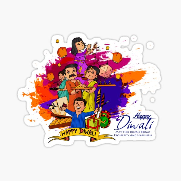 Item preview, Happy Diwali with family, Diwali Family, family designed and sold by TirrellColister.