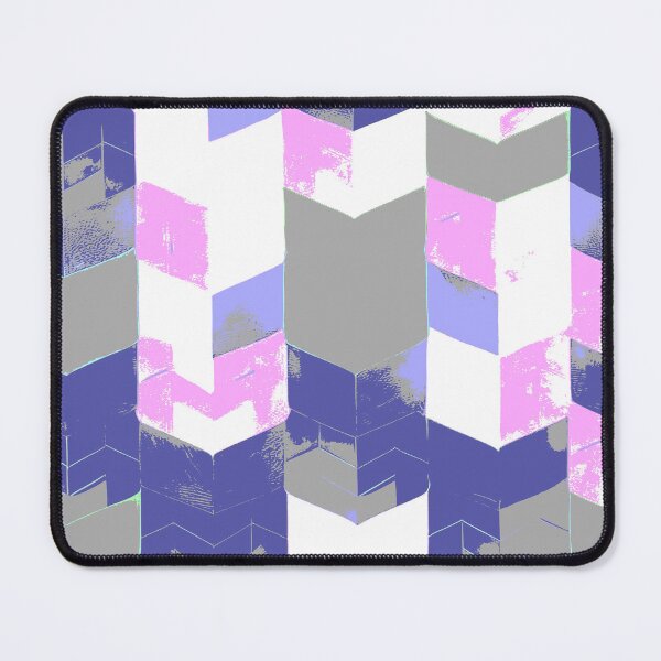 Item preview, Abstract Angular Geometric Shapes in Pink and Blue  designed and sold by deniselynnimage.