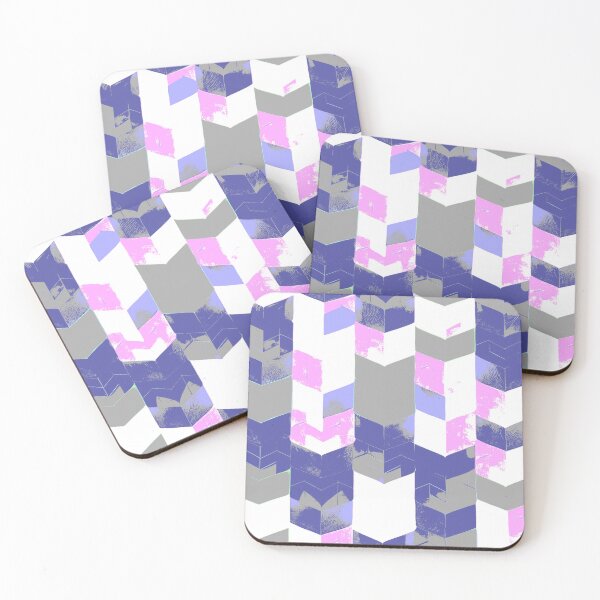 Artikelvorschau, Abstract Angular Geometric Shapes in Pink and Blue entworfen und verkauft von deniselynnimage.