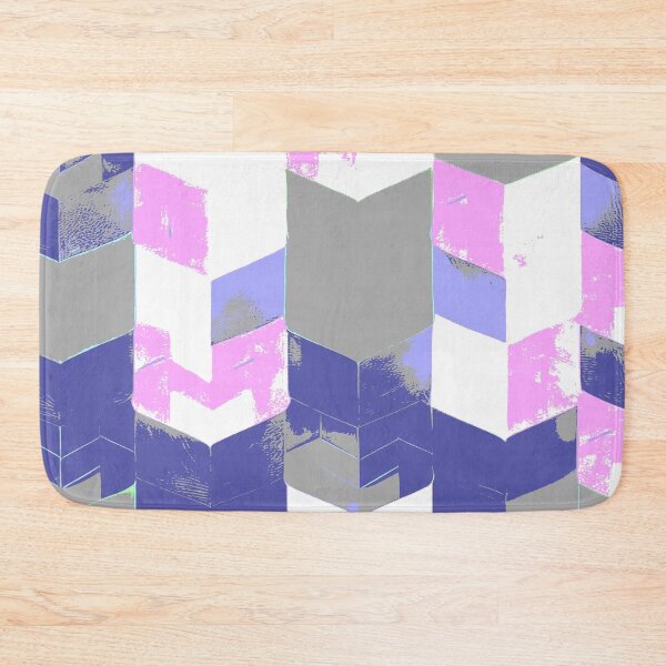 Item preview, Abstract Angular Geometric Shapes in Pink and Blue  designed and sold by deniselynnimage.