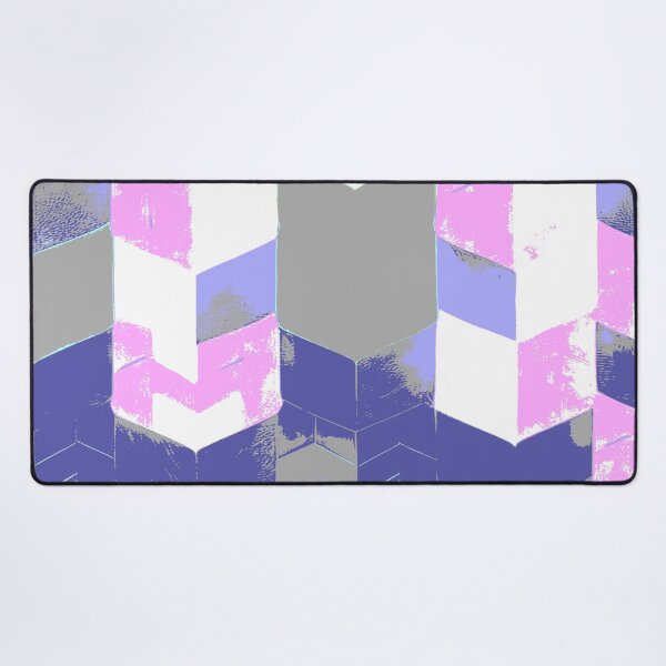 Item preview, Abstract Angular Geometric Shapes in Pink and Blue  designed and sold by deniselynnimage.