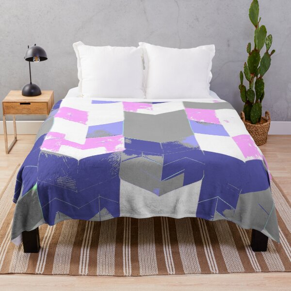 Item preview, Abstract Angular Geometric Shapes in Pink and Blue  designed and sold by deniselynnimage.