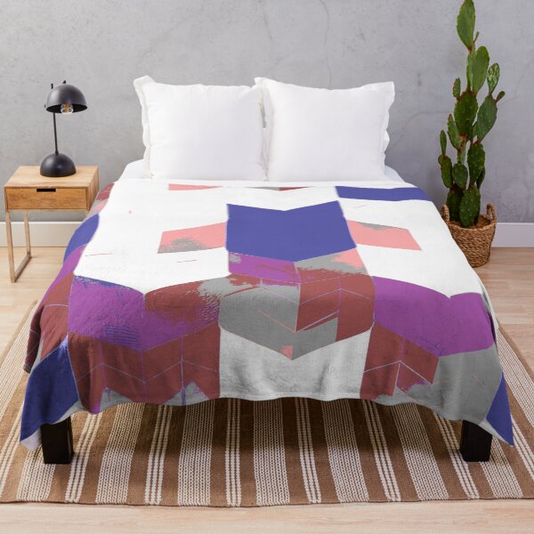 Item preview, Abstract Angular Geometric Shapes in Blue and Purple designed and sold by deniselynnimage.