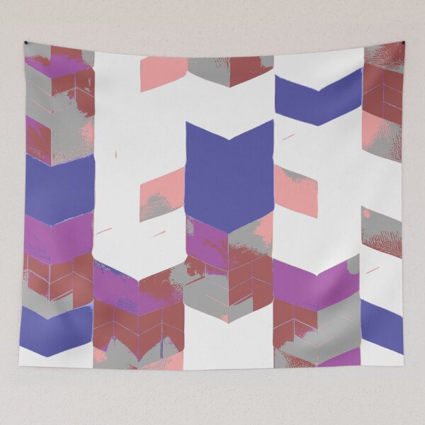 Item preview, Abstract Angular Geometric Shapes in Blue and Purple designed and sold by deniselynnimage.