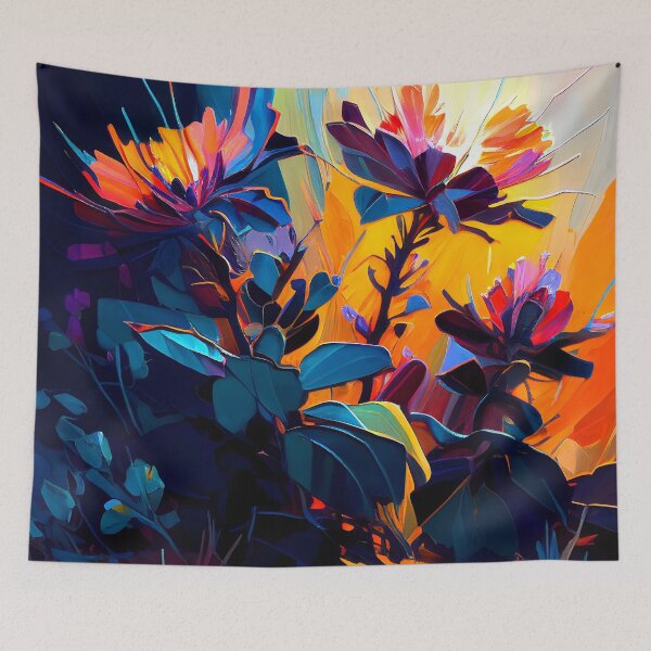 Item preview, Abstract impressionist flowers #01 designed and sold by xaoslogic.