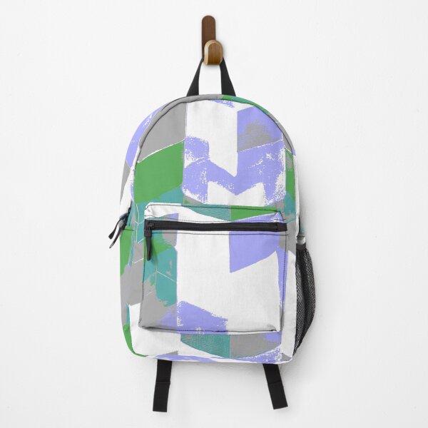 Item preview, Abstract Angular Geometric Shapes in Purple Green and Gray designed and sold by deniselynnimage.