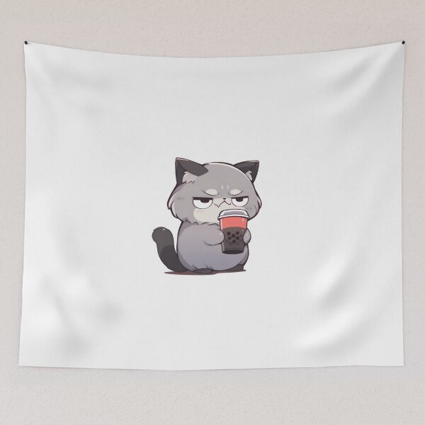 Item preview, Angry Cat with coffee designed and sold by CrittersHub.