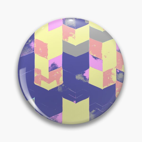 Item preview, Abstract Angular Geometric Shapes in Yellow Pink and Blue designed and sold by deniselynnimage.