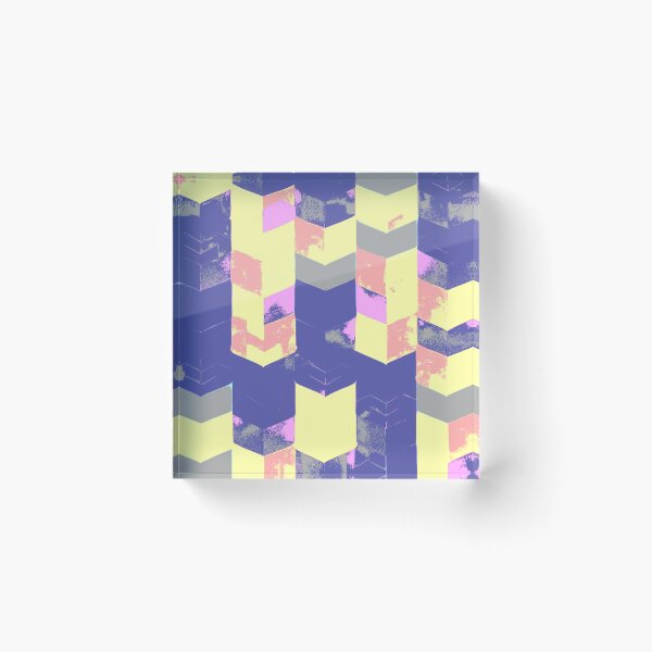 Artikelvorschau, Abstract Angular Geometric Shapes in Yellow Pink and Blue entworfen und verkauft von deniselynnimage.