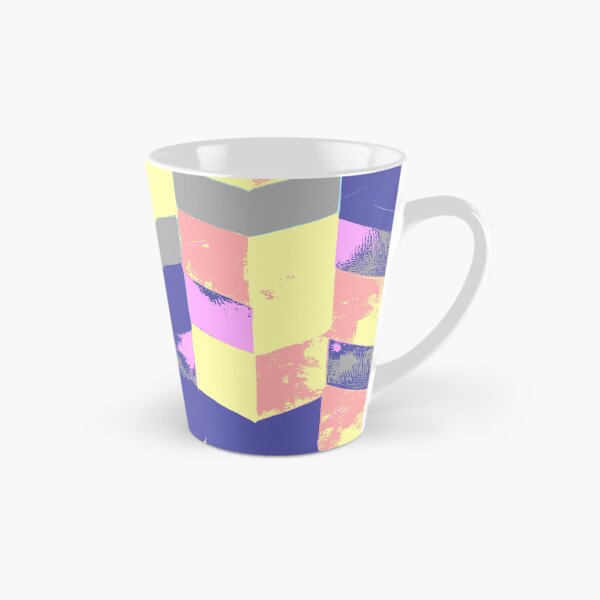 Aperçu de l'œuvre Abstract Angular Geometric Shapes in Yellow Pink and Blue créée et vendue par deniselynnimage.