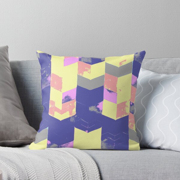 Item preview, Abstract Angular Geometric Shapes in Yellow Pink and Blue designed and sold by deniselynnimage.