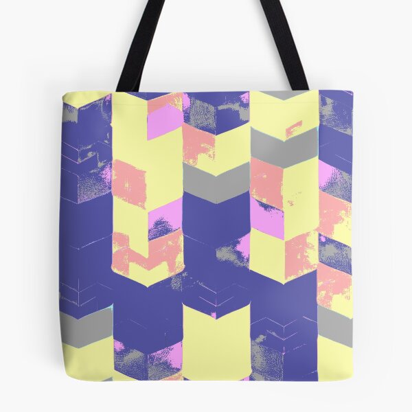 Item preview, Abstract Angular Geometric Shapes in Yellow Pink and Blue designed and sold by deniselynnimage.