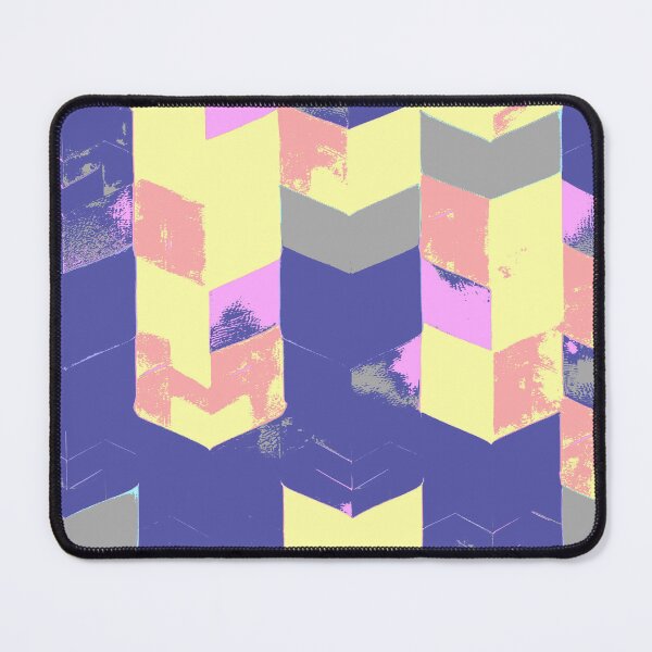 Item preview, Abstract Angular Geometric Shapes in Yellow Pink and Blue designed and sold by deniselynnimage.