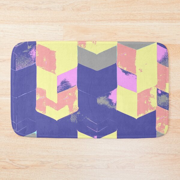 Item preview, Abstract Angular Geometric Shapes in Yellow Pink and Blue designed and sold by deniselynnimage.