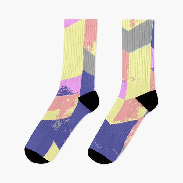 Item preview, Abstract Angular Geometric Shapes in Yellow Pink and Blue designed and sold by deniselynnimage.