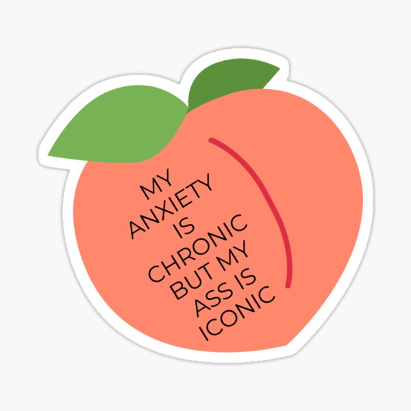 Peach Bum Emjoi Fruit Sticker Sticker for Sale by SPAZE-Typo