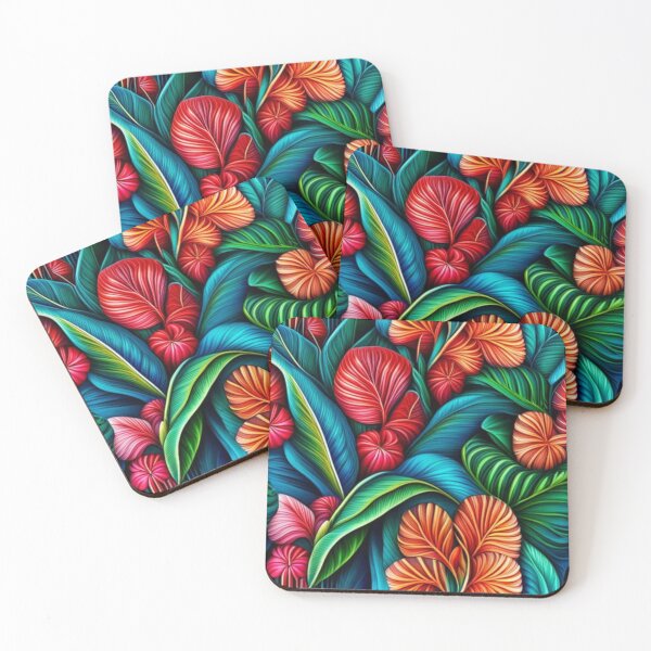 Item preview, Vivid Tropical Floral Pattern designed and sold by calibrit.