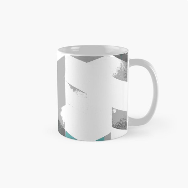 Aperçu de l'œuvre Abstract Angular Geometric Shapes in Gray and Sea Green créée et vendue par deniselynnimage.