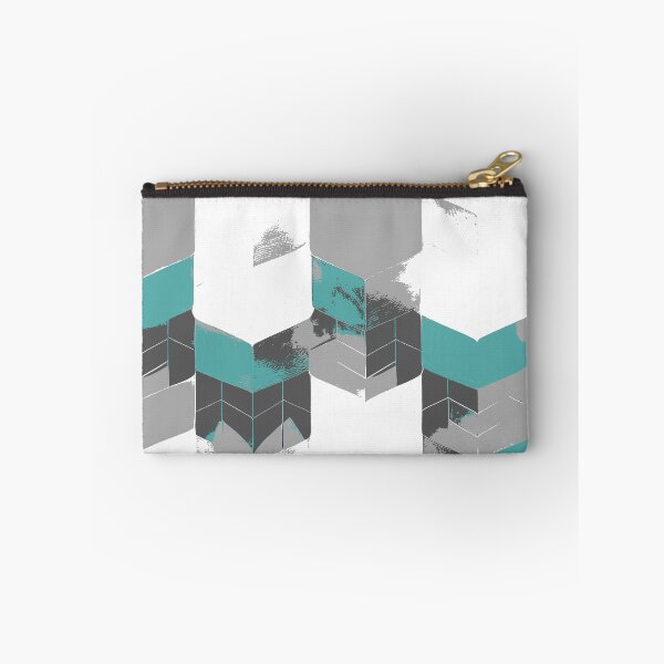Artikelvorschau, Abstract Angular Geometric Shapes in Gray and Sea Green entworfen und verkauft von deniselynnimage.