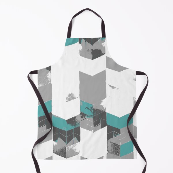 Item preview, Abstract Angular Geometric Shapes in Gray and Sea Green designed and sold by deniselynnimage.