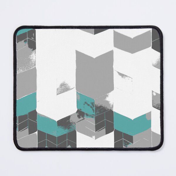 Item preview, Abstract Angular Geometric Shapes in Gray and Sea Green designed and sold by deniselynnimage.