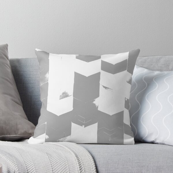 Item preview, Abstract Angular Geometric Shapes in Gray and White designed and sold by deniselynnimage.