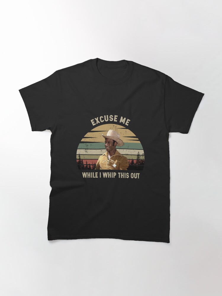 Blazing Excuse Me While I Whip This Out Saddles s Sticker