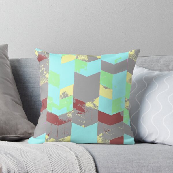 Item preview, Abstract Angular Geometric Shapes in Mint Green Yellow and Rustic Colors designed and sold by deniselynnimage.