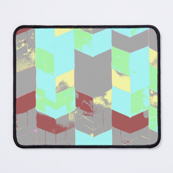 Item preview, Abstract Angular Geometric Shapes in Mint Green Yellow and Rustic Colors designed and sold by deniselynnimage.