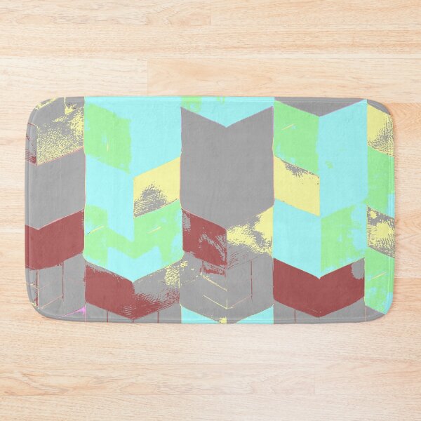 Item preview, Abstract Angular Geometric Shapes in Mint Green Yellow and Rustic Colors designed and sold by deniselynnimage.