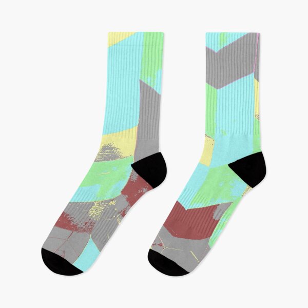 Item preview, Abstract Angular Geometric Shapes in Mint Green Yellow and Rustic Colors designed and sold by deniselynnimage.