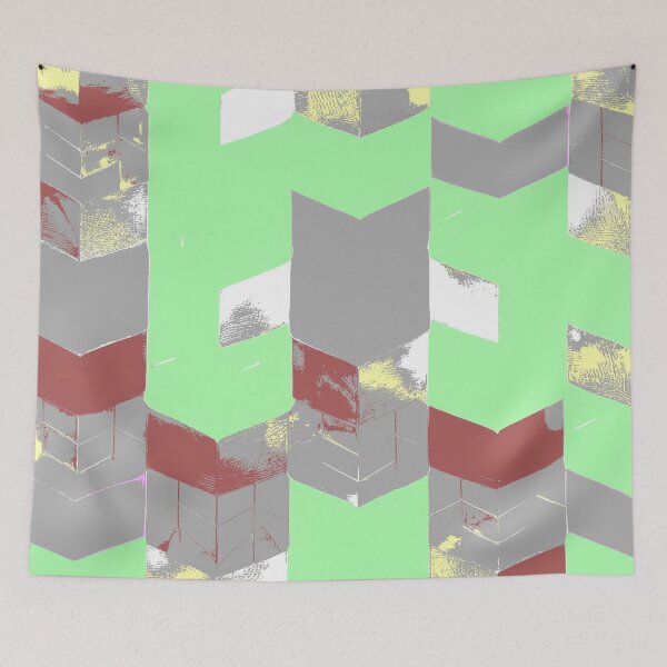 Item preview, Abstract Angular Geometric Shapes in Mint Green  designed and sold by deniselynnimage.