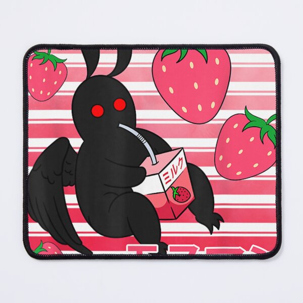 Artikelvorschau, Mothman Kawaii Erdbeer-Milchshake-Karton-T-Shirt entworfen und verkauft von ShaStyle ArtFo.