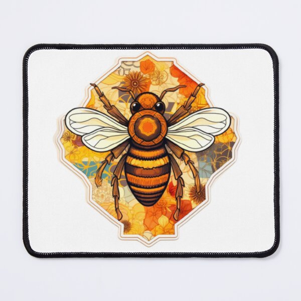 Item preview, Floral patchwork honeybee  designed and sold by Christiana Nicole.