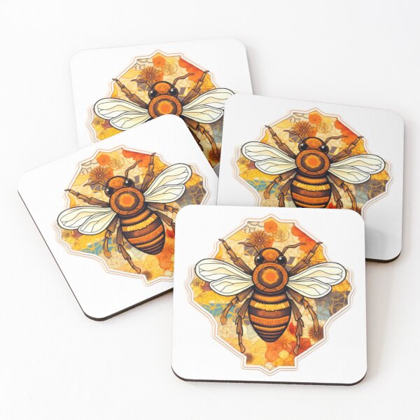 Item preview, Floral patchwork honeybee  designed and sold by Christiana Nicole.